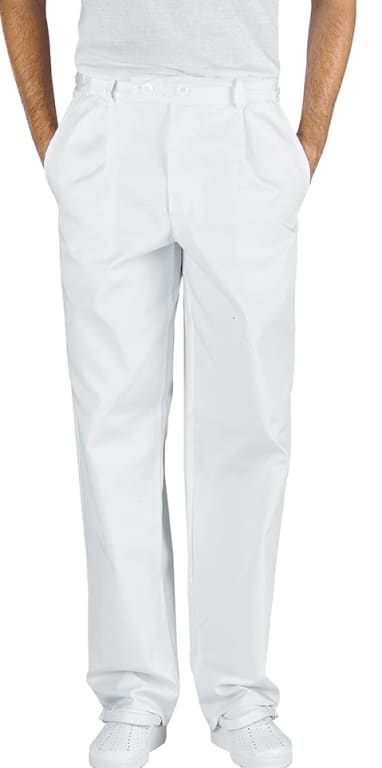 PANTALONE -UOMO-BIANCO- 100%-COTONE- ISACCO | 210gr/m2 - Dandy Company