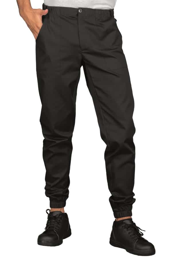 PANTALONE-UOMO-CINTURA ELASTICA IN SPUGNA TERGISUDORE | 210 gr/m2  ISACCO-97%COTONE-3%spandex/064601F - Dandy Company