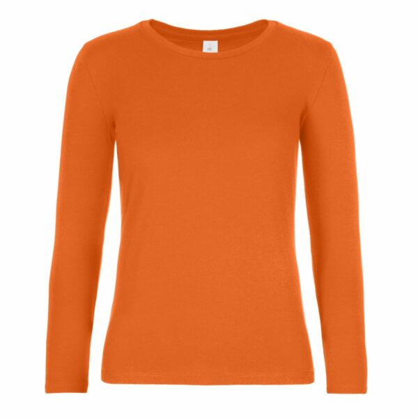 T-SHIRT DONNA| MANICA LUNGA| ARANCIONE | B\u0026C #190 | |100% COTONE | 185  GR/M2 - Dandy Company