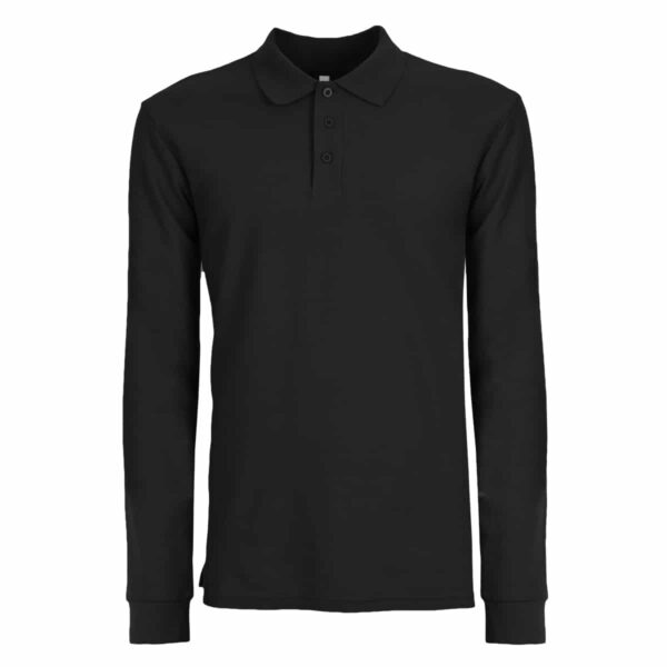 POLO UOMO | MANICA LUNGA | 100% COTONE | 180 GR/M2 | BS | EVOLUTION | 3  BOTTONI | BS210 NERO - Dandy Company