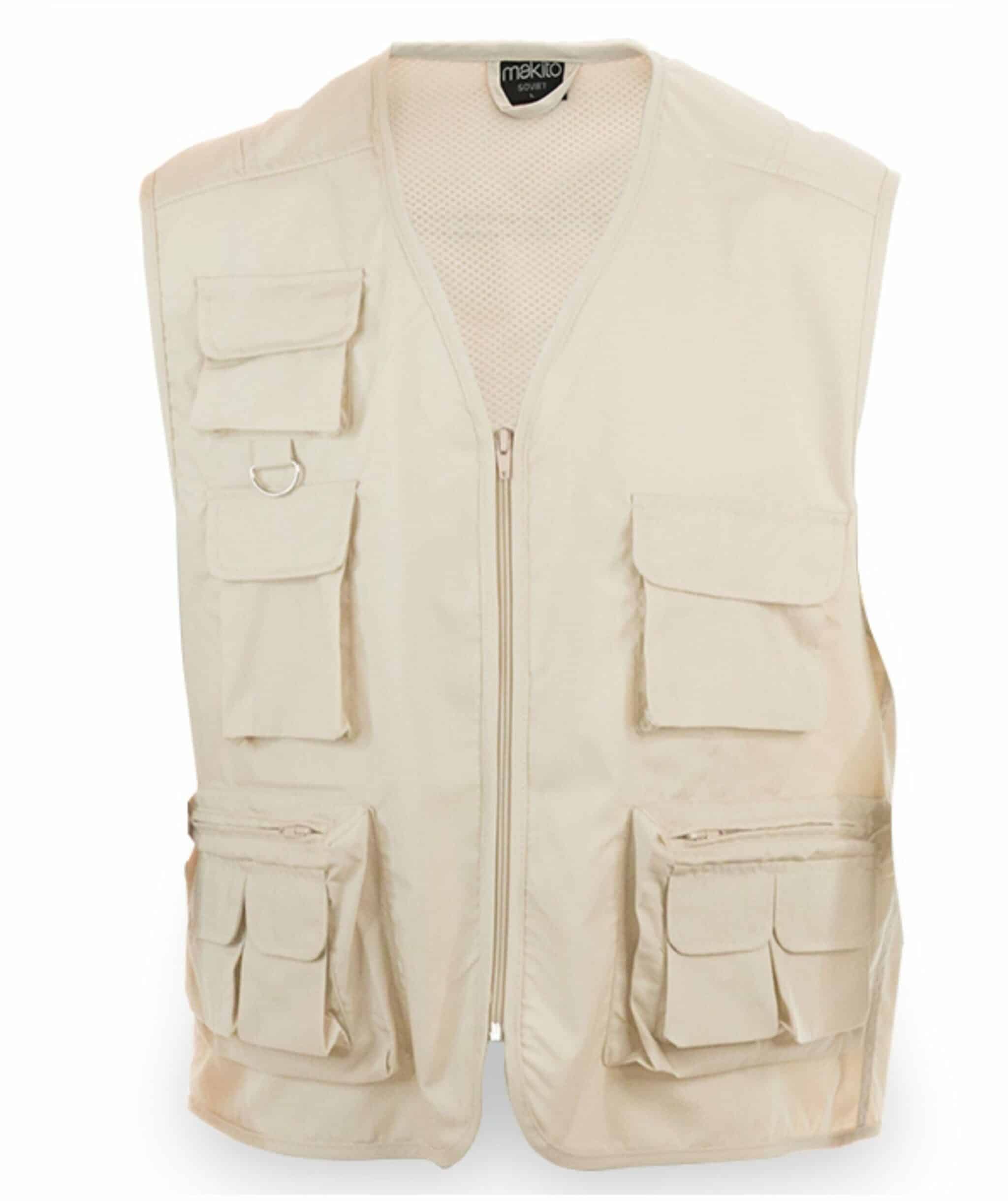 GILET SMANICATO | UOMO | MULTITASCHE | CON CERNIERA | MAKITO TEXILE |  SOVIET | 9487 BEIGE 13 - Dandy Company